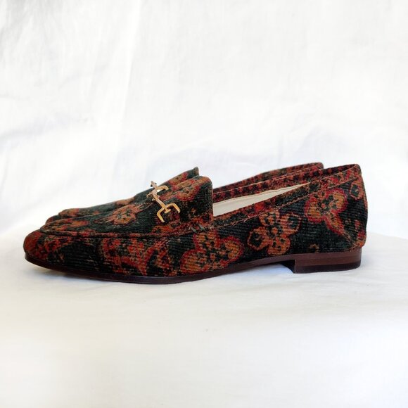 Sam Edelman Loraine Bit Loafer in Floral Tapestry Blue Red Gold 5.5 36.5 EUC - Picture 4 of 8